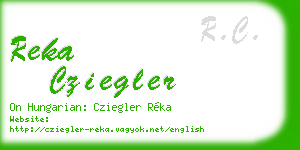 reka cziegler business card